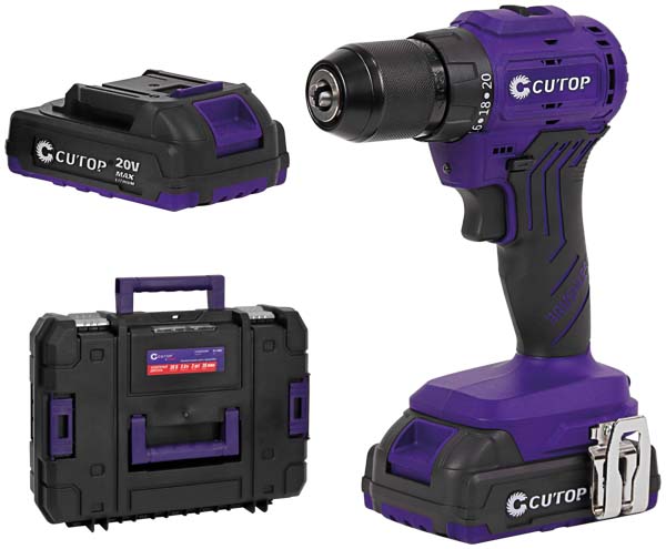 Шуруповерт cutop e-profi 20В 2 Батареи, 2Ач