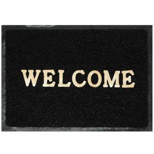 Придверный пористый коврик ComeForte Welcome 50х80 см черный