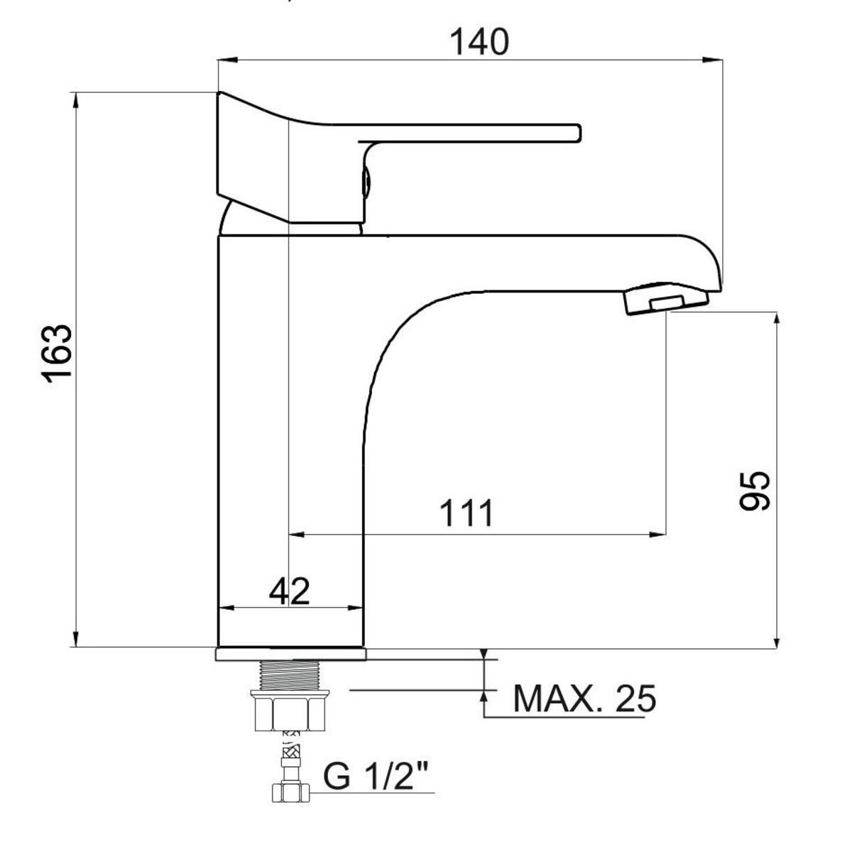 Смеситель для раковины SL137-001F РМС