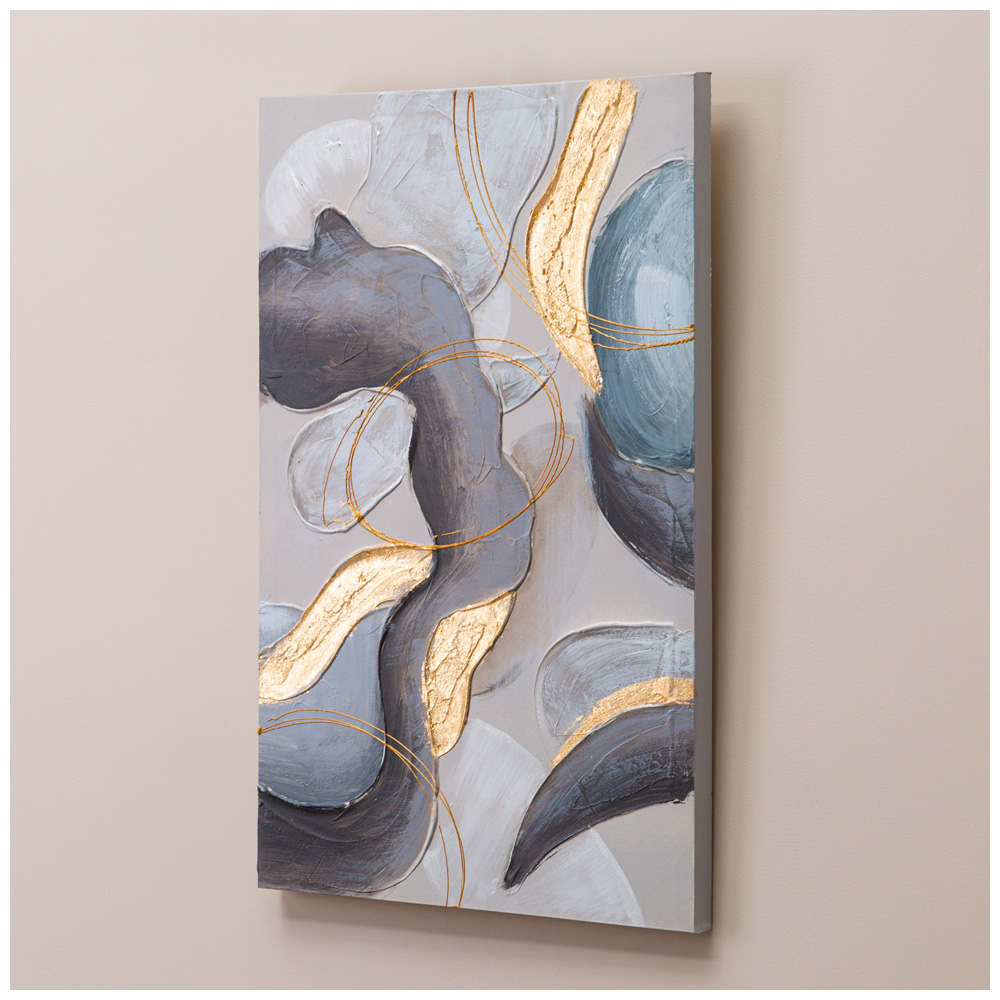 Картина "Абстракция черное золото" 40*60*2,5 см