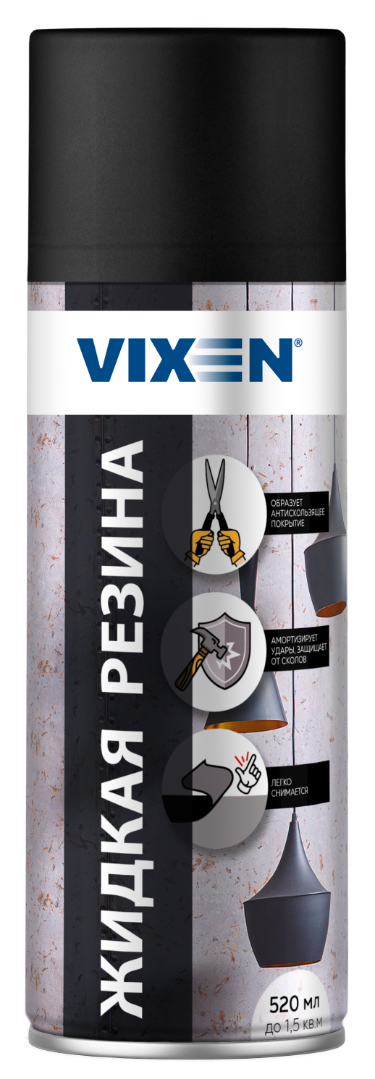 VIXEN Жидкая резина,черный, аэрозоль 520 мл  
