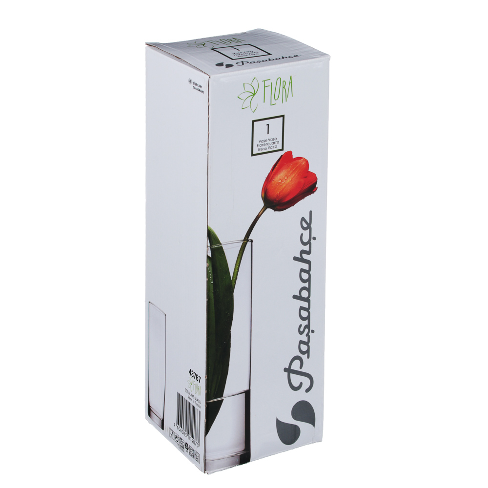 Ваза "Flora" h26,5см, стекло