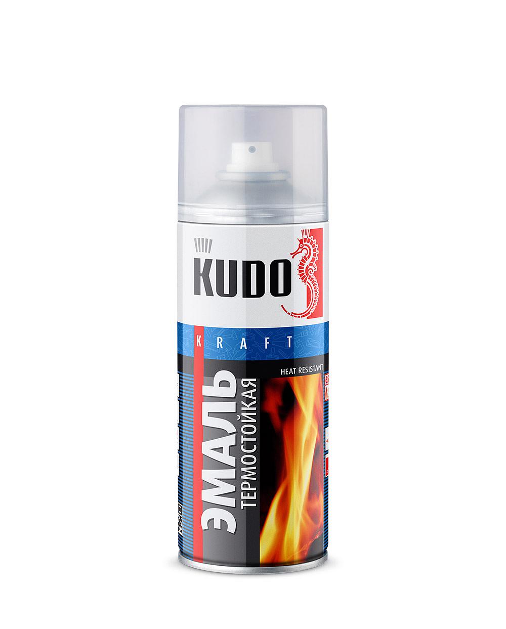 Эмаль термостойкая KUDO 5003 белая 520 мл