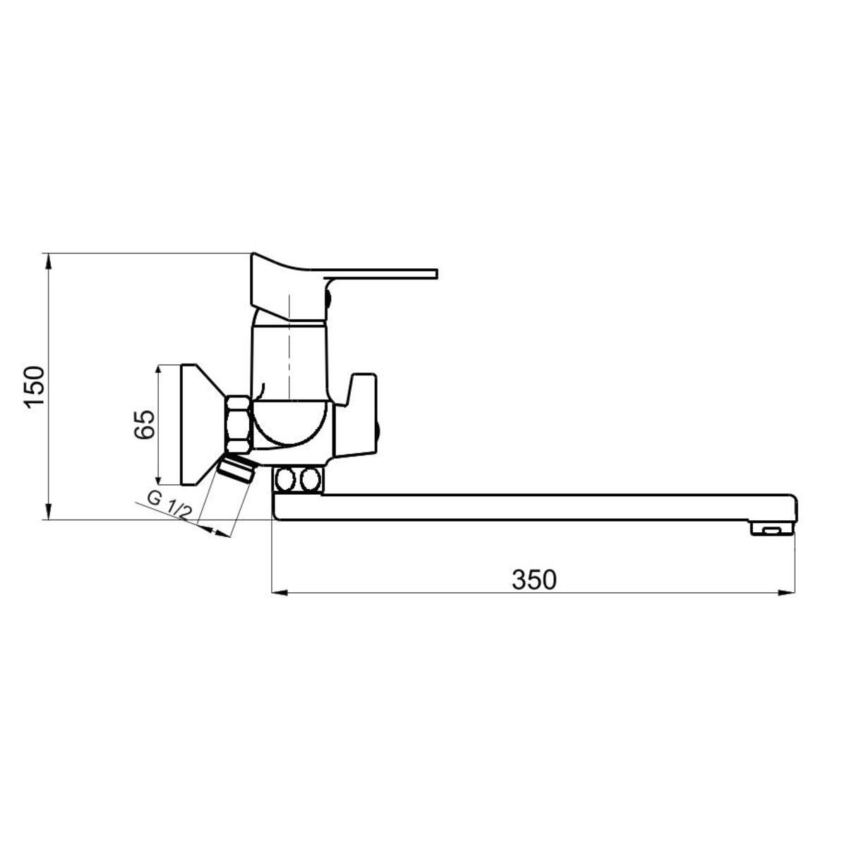 Смеситель для ванны SL137-006E РМС