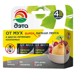 Лента от мух 4шт. ДЭТА 