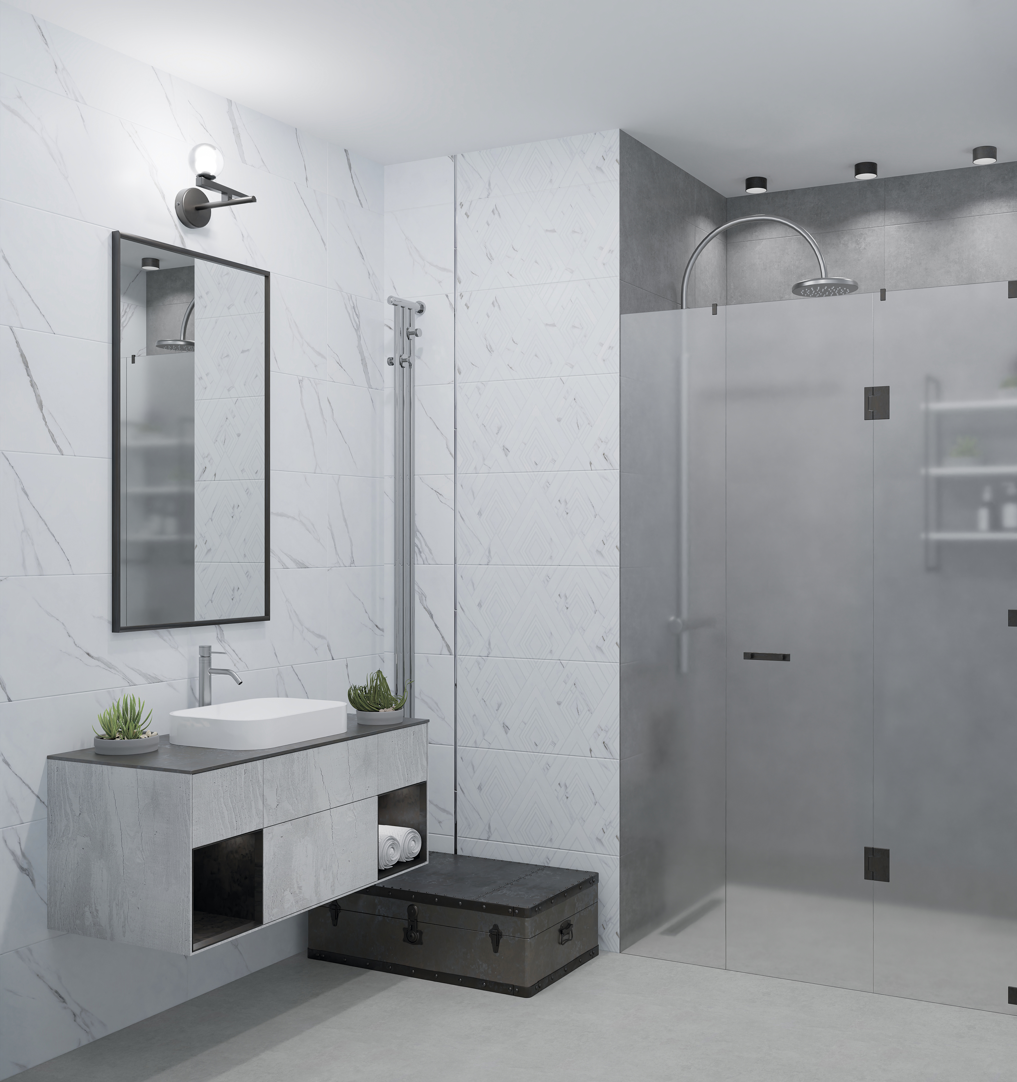 Плитка керамическая 31.5х63 CARRARA BIANCO