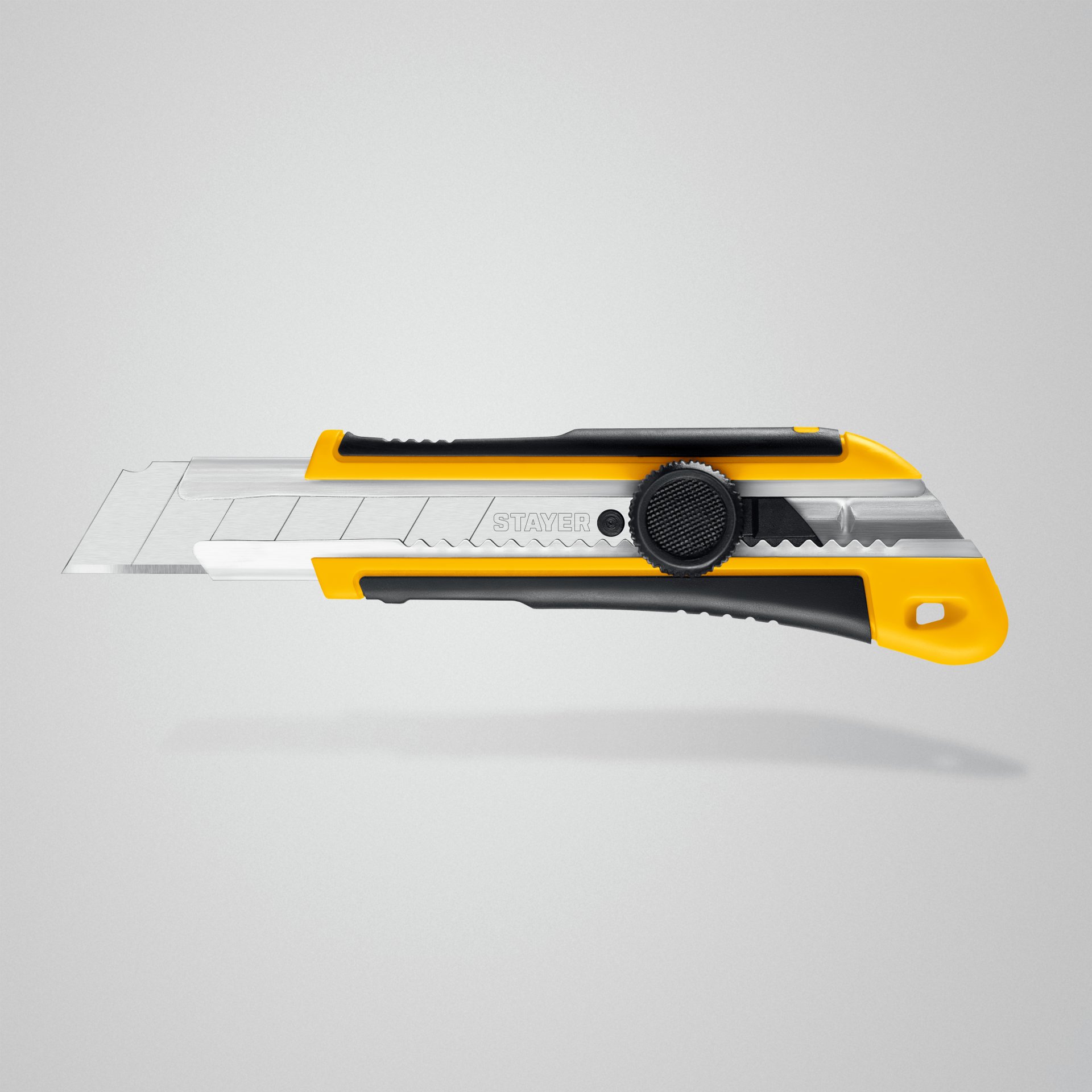 Нож с винтовым фиксатором STAYER HERCULES-25, 25 мм