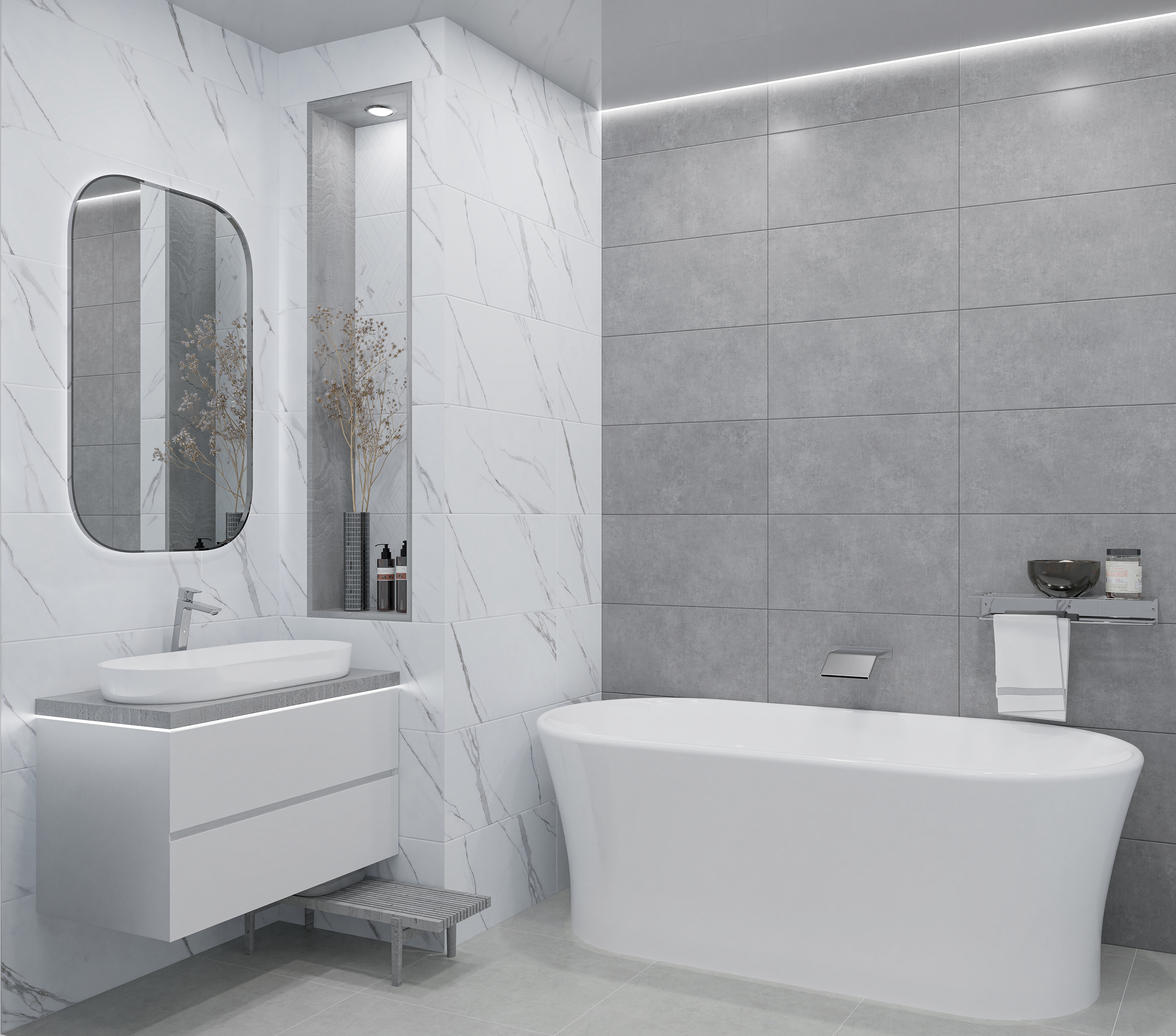 Плитка керамическая 31.5х63 CARRARA BIANCO