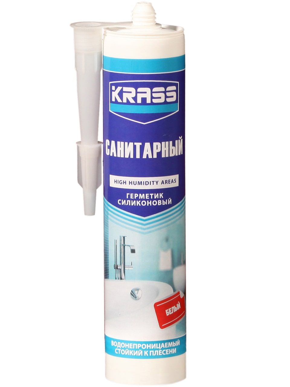 Герметик КРАСС Универсальный силиконовый Белый 300 ml