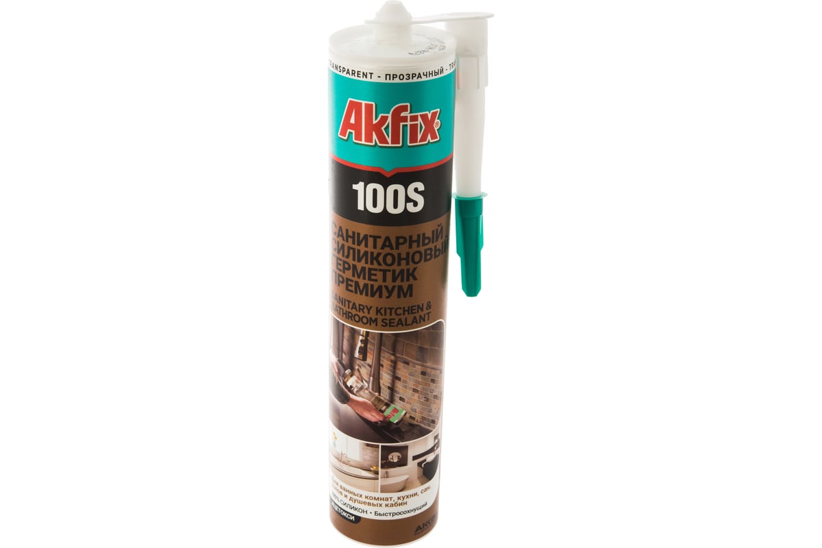 Санитарный  силикон, 280 мл. Прозрачный Akfix 100S 