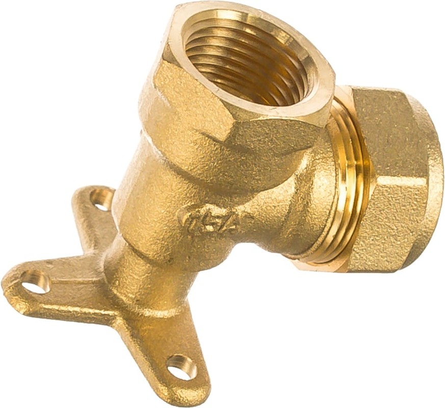 Угольник 15x1/2 EF, с креплением