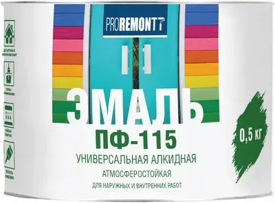 Эмаль ПФ-115 чёрная PROРЕМОНТТ 0,5 кг