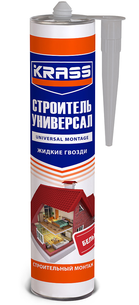 КРАСС Универсальный клей-монтаж строительный белый 300 ml.