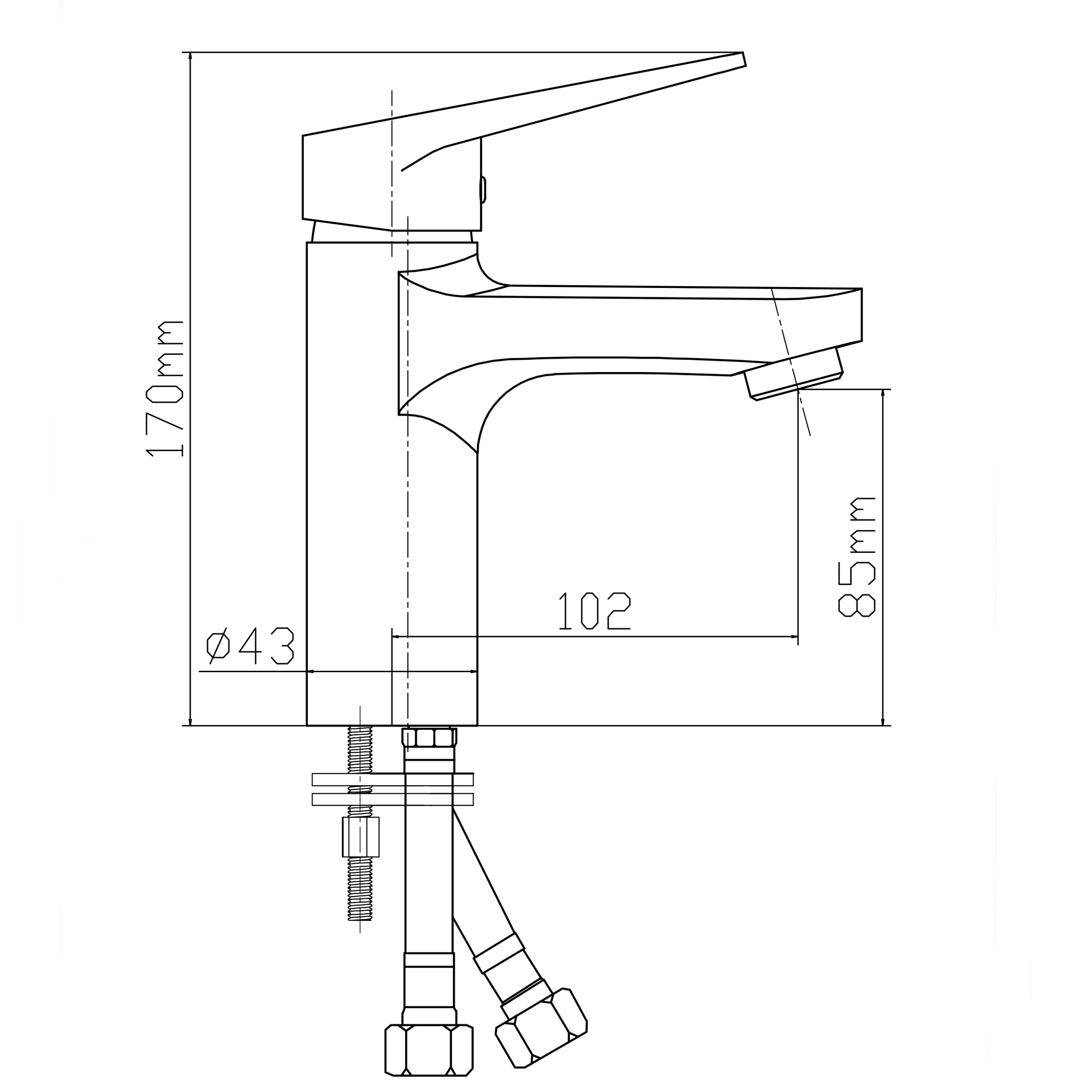 Смеситель для раковины L10101 Latuno