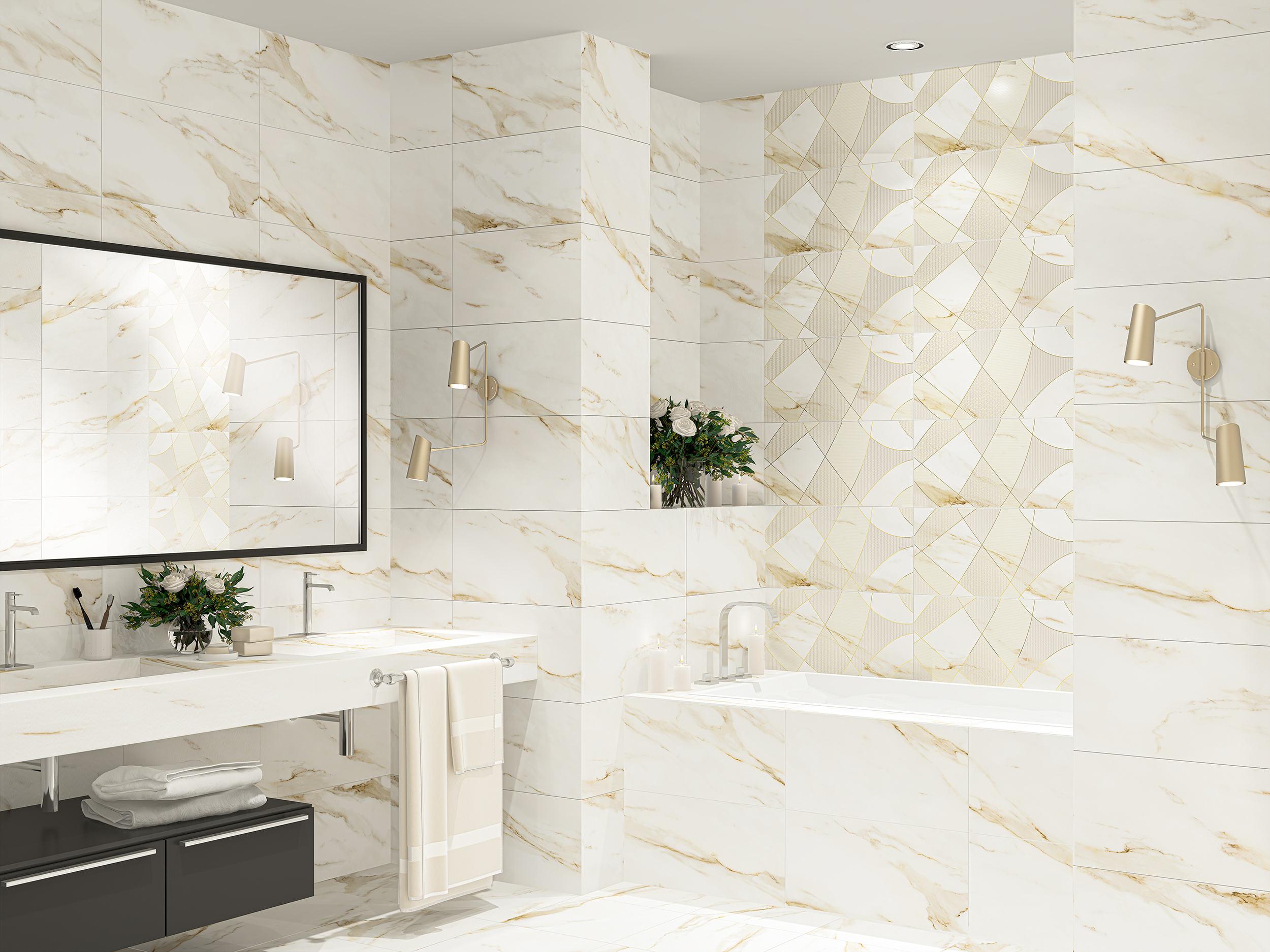 Плитка керамическая 31.5х63  CALACATTA ROYAL