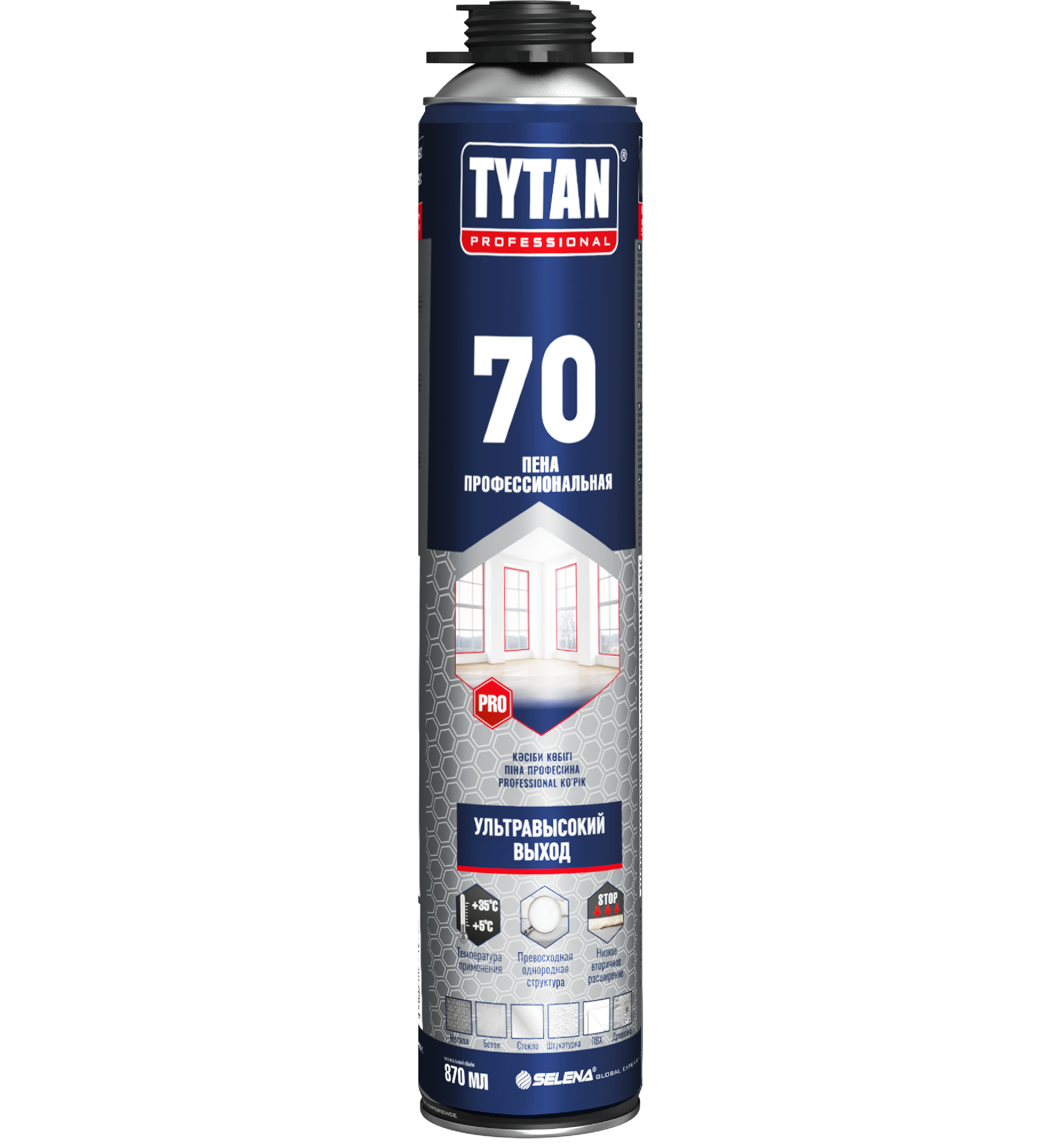 Пена монтажная профессиональная летняя 870мл Tytan Professional 70