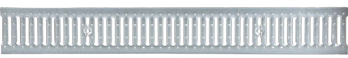 Решетка штампованная оцинкованная АКВАСТОК Norma DN100 A15 1000х134х22