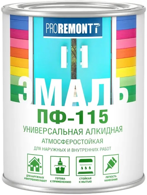 Эмаль ПФ-115 голубая PROРЕМОНТТ 0,9 кг