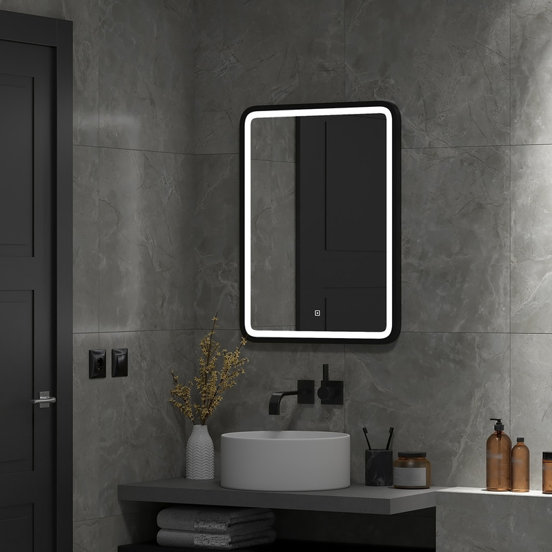 Зеркало Континент Enjoy Black Led 60х80см 