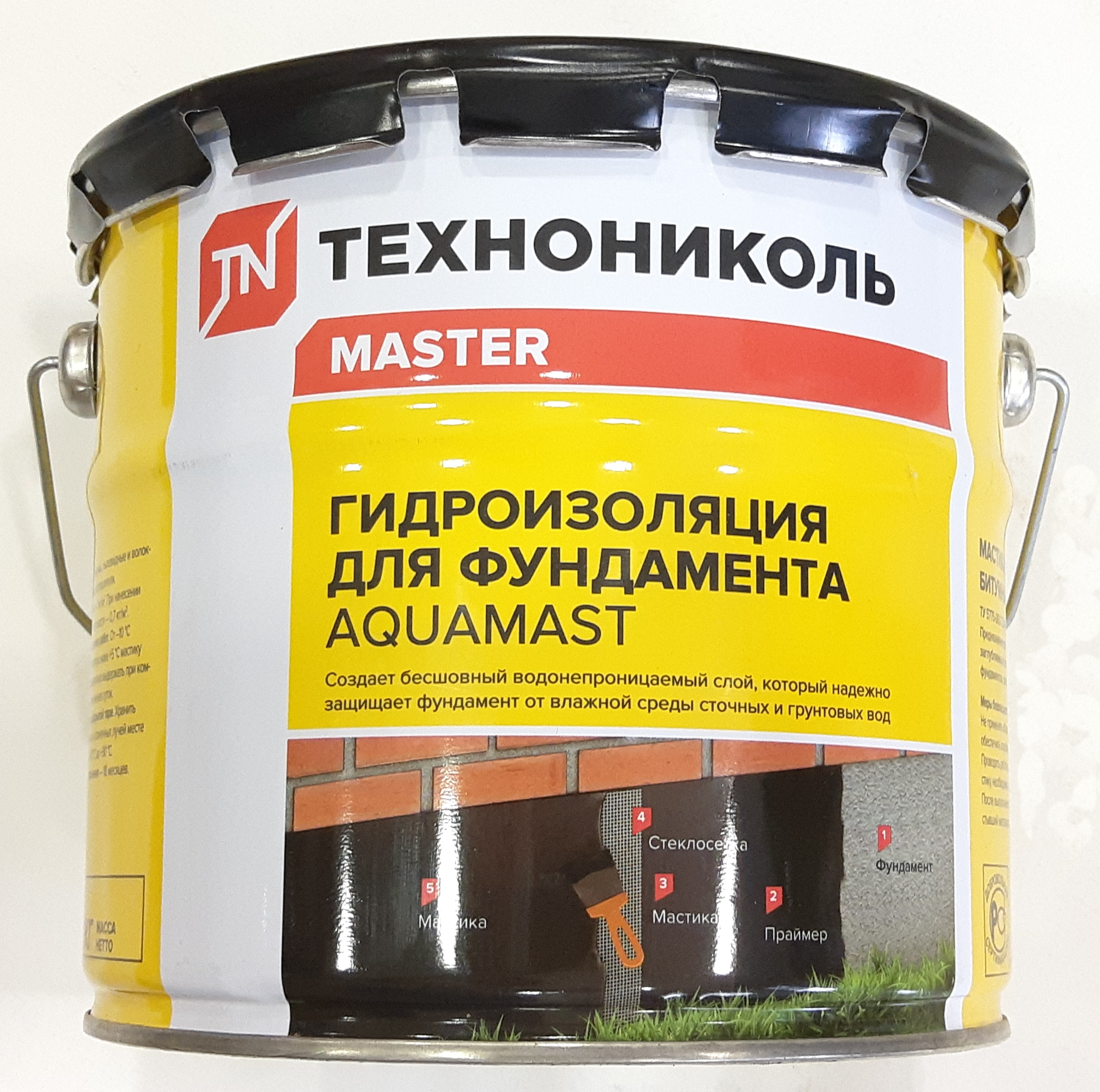 Мастика битумная AquaMast (3кг) для фундамента