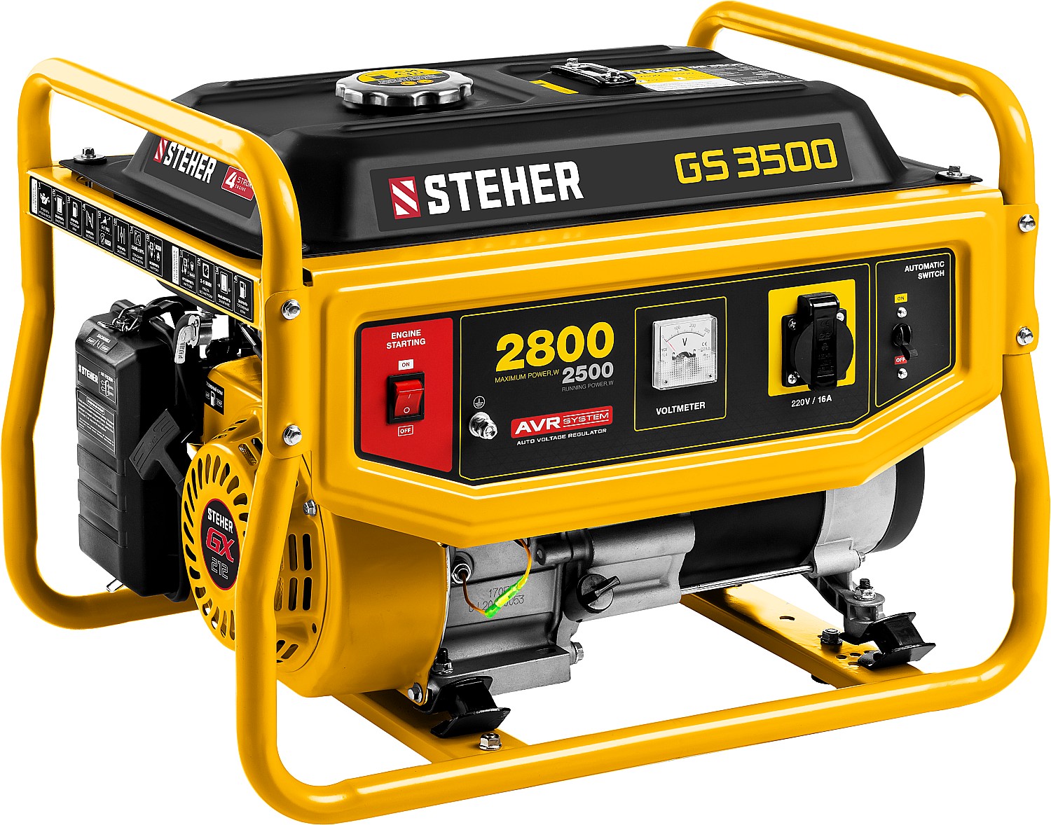 Генератор бензиновый 2800 Вт STEHER GS-3500