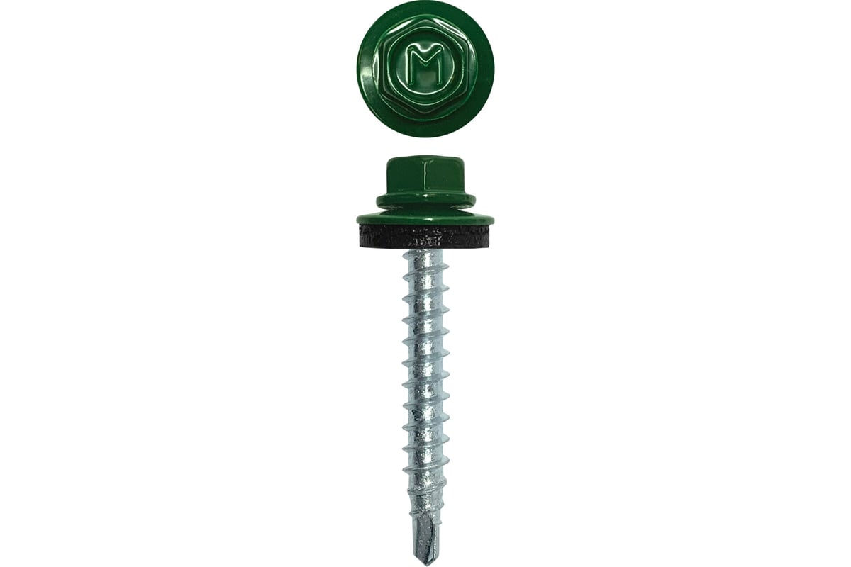 Кровельный саморез 4,8х35 RAL 6005 250 шт Daxmer