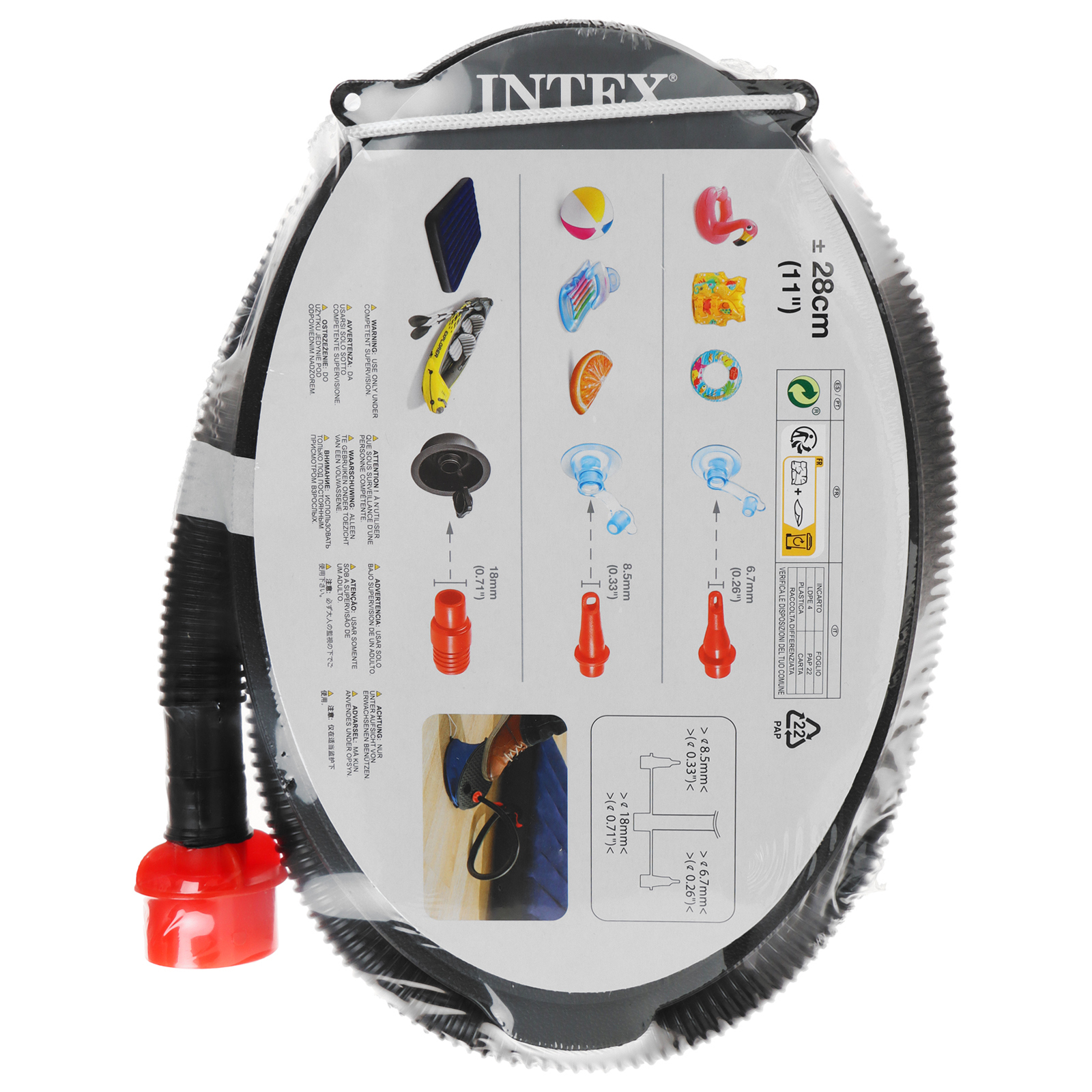 Насос ножной, 28 см, INTEX