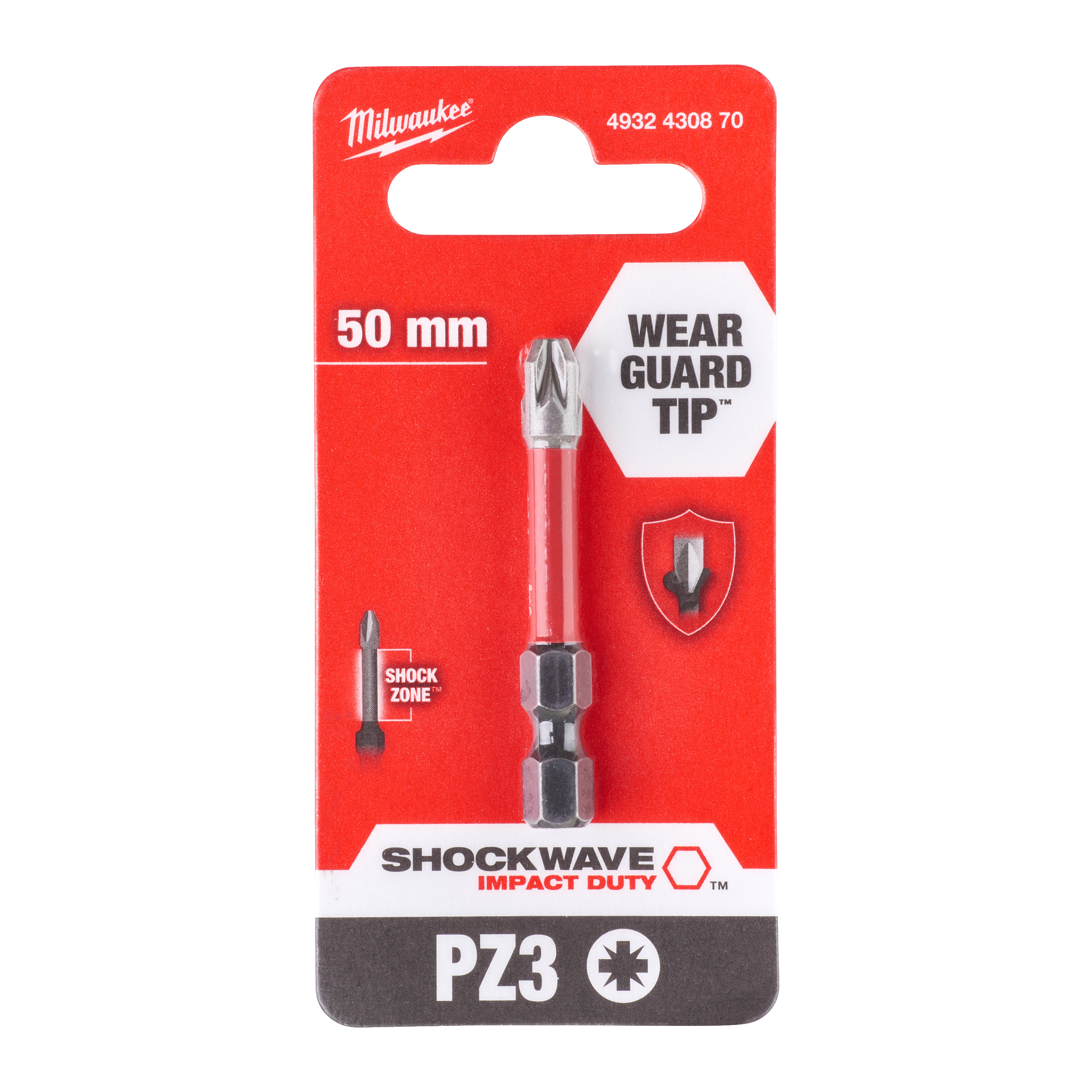 Бита PZ3х50 Milwaukee SHOCKWAVE