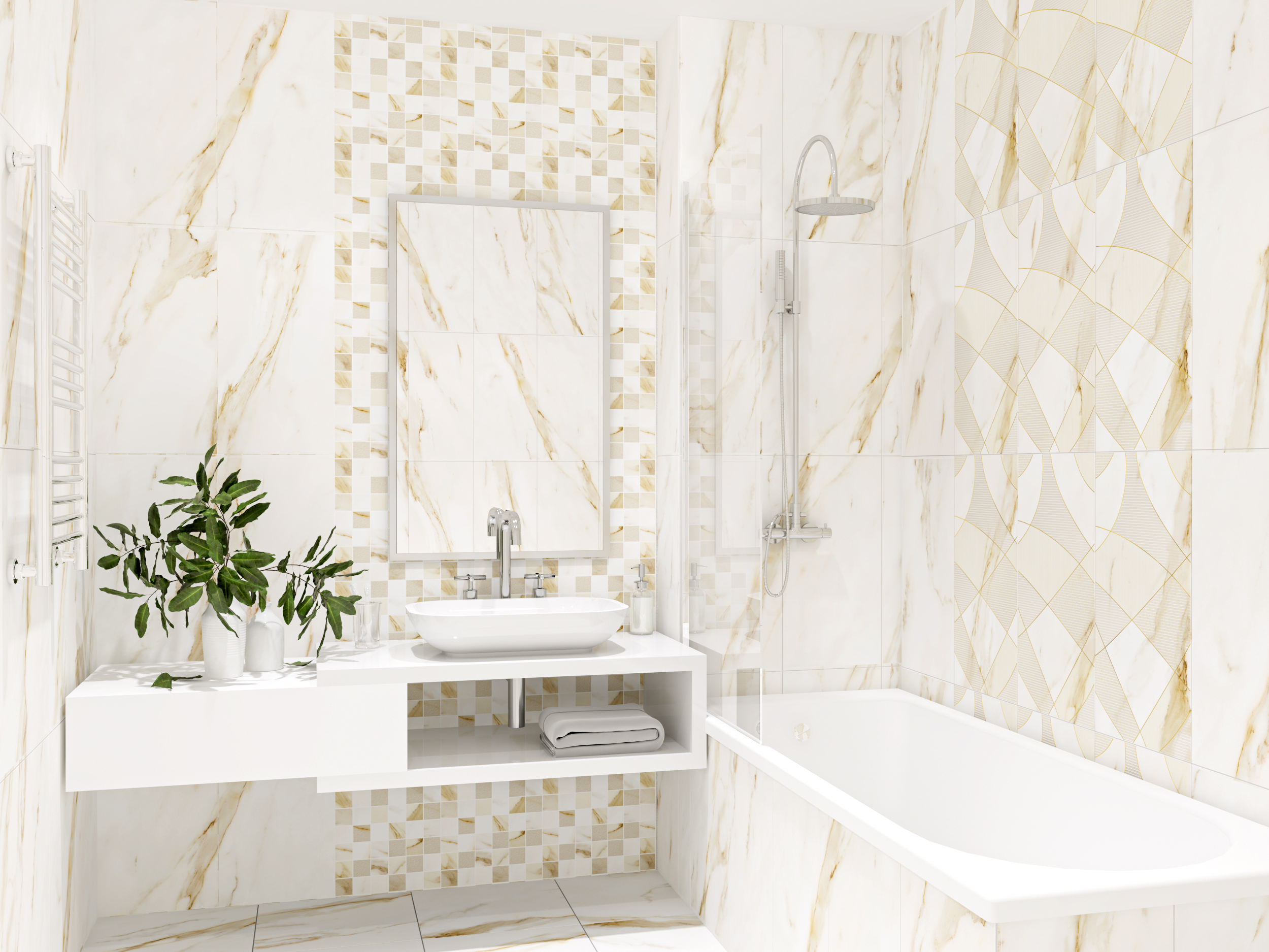 Плитка керамическая 31.5х63  CALACATTA ROYAL