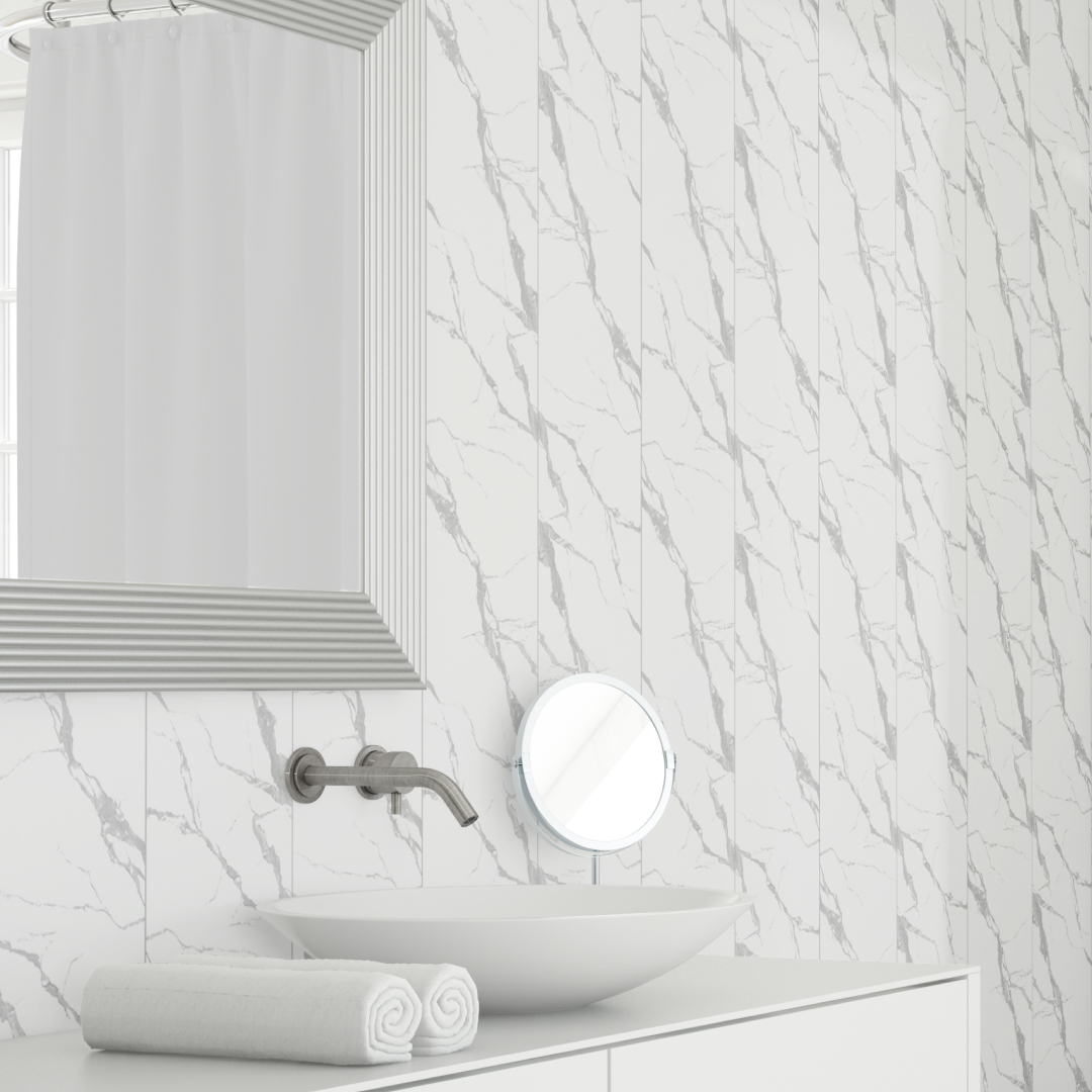 Панель ПВХ Stella Light Slim Мрамор Крестолла 2600х250х5