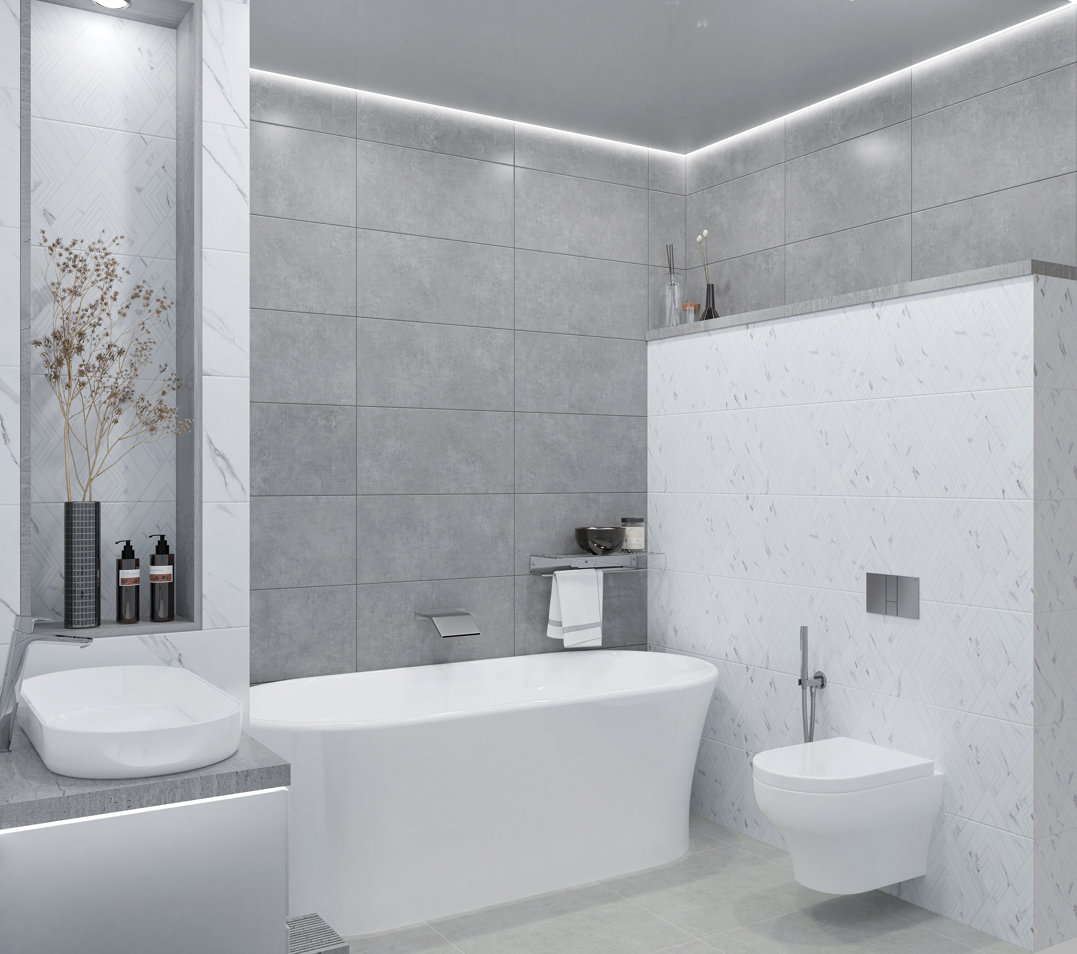 Плитка керамическая 31.5х63 CARRARA  GEOMETRIA