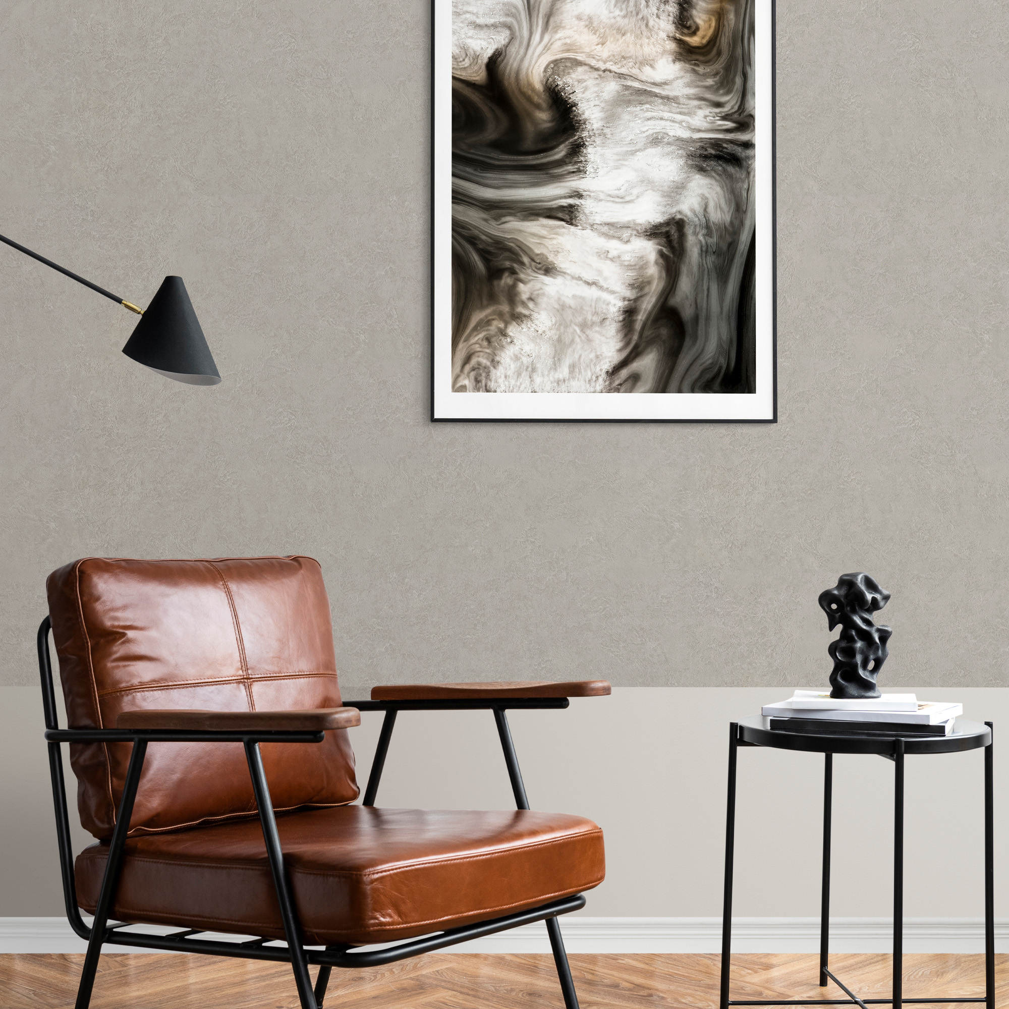 Обои 4369-7 Фламенко фон "Malex design"(серо-зеленый)
