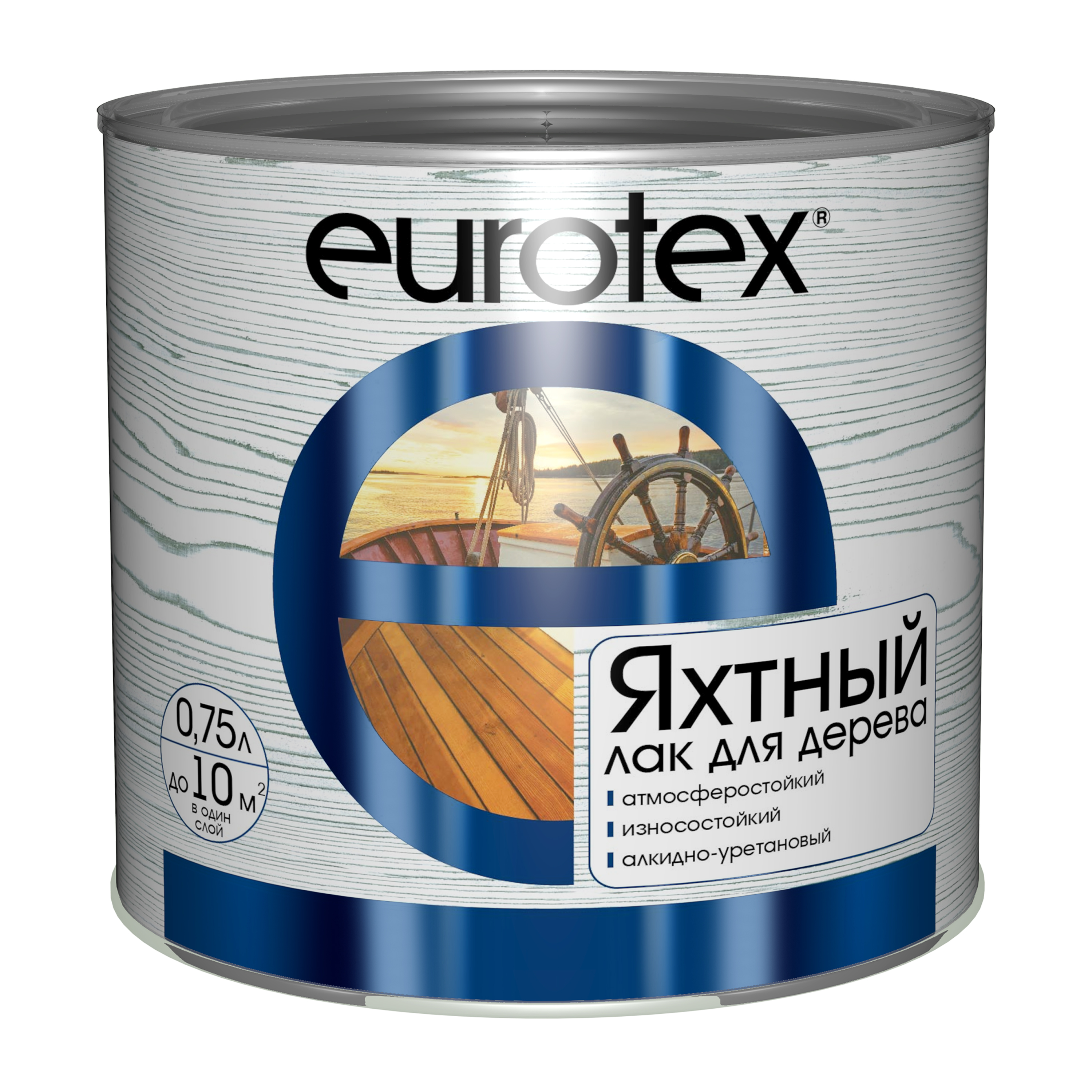 Лак яхтный атмосферостойкий Eurotex полуматовый 0,75 л