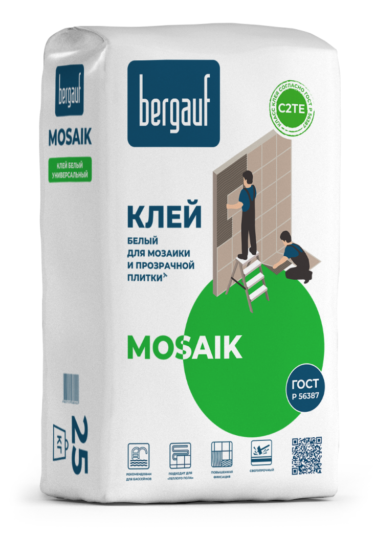Клей для плитки Керамик Мозаик Bergauf 25 кг (56)