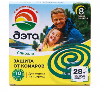 Спирали от летающих насекомых 10шт. ДЭТА 