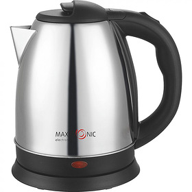 Чайник электрический сталь Maxtronic 1.8л 1500Вт серебристый/чёрный