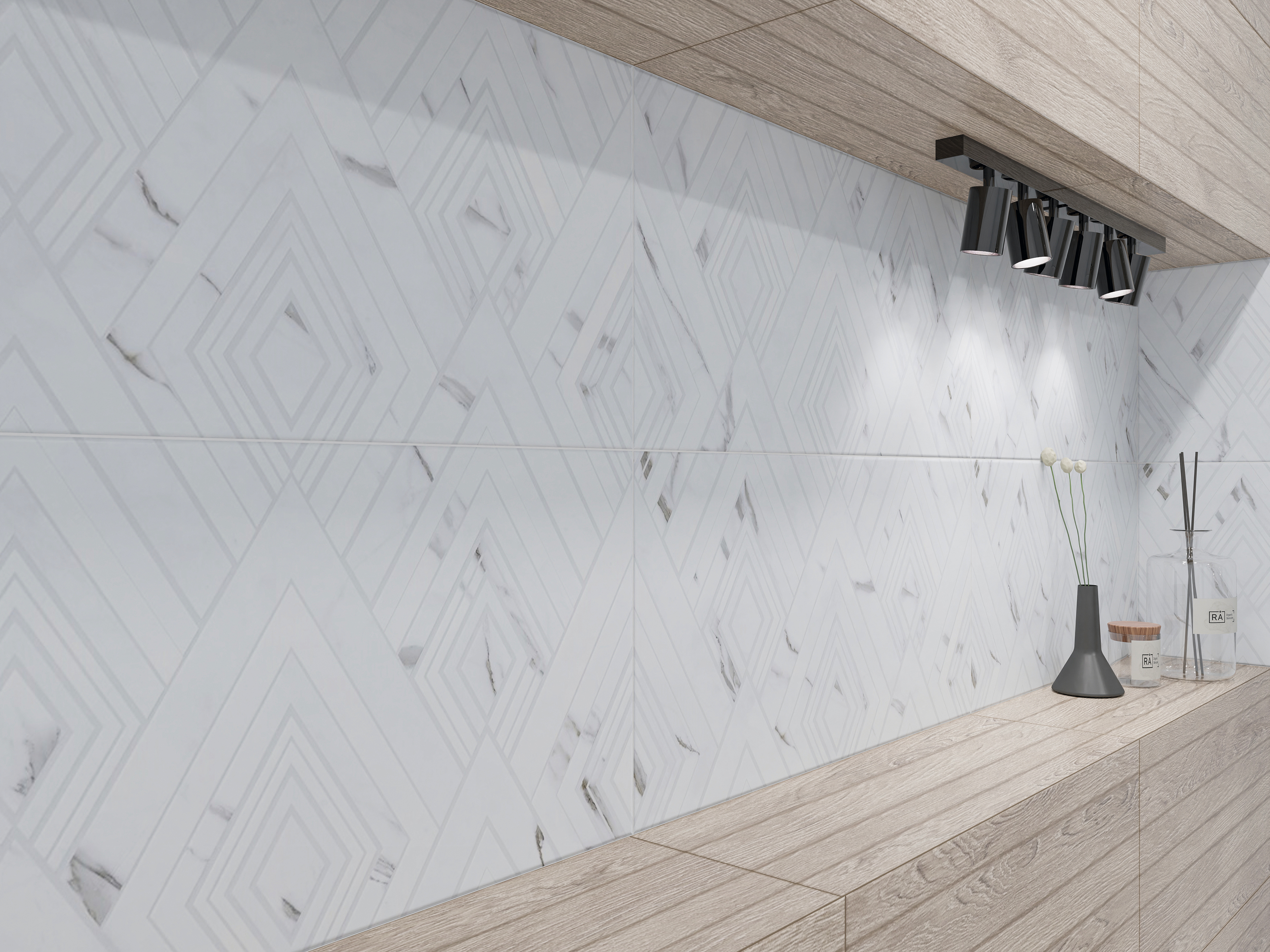 Плитка керамическая 31.5х63 CARRARA  GEOMETRIA