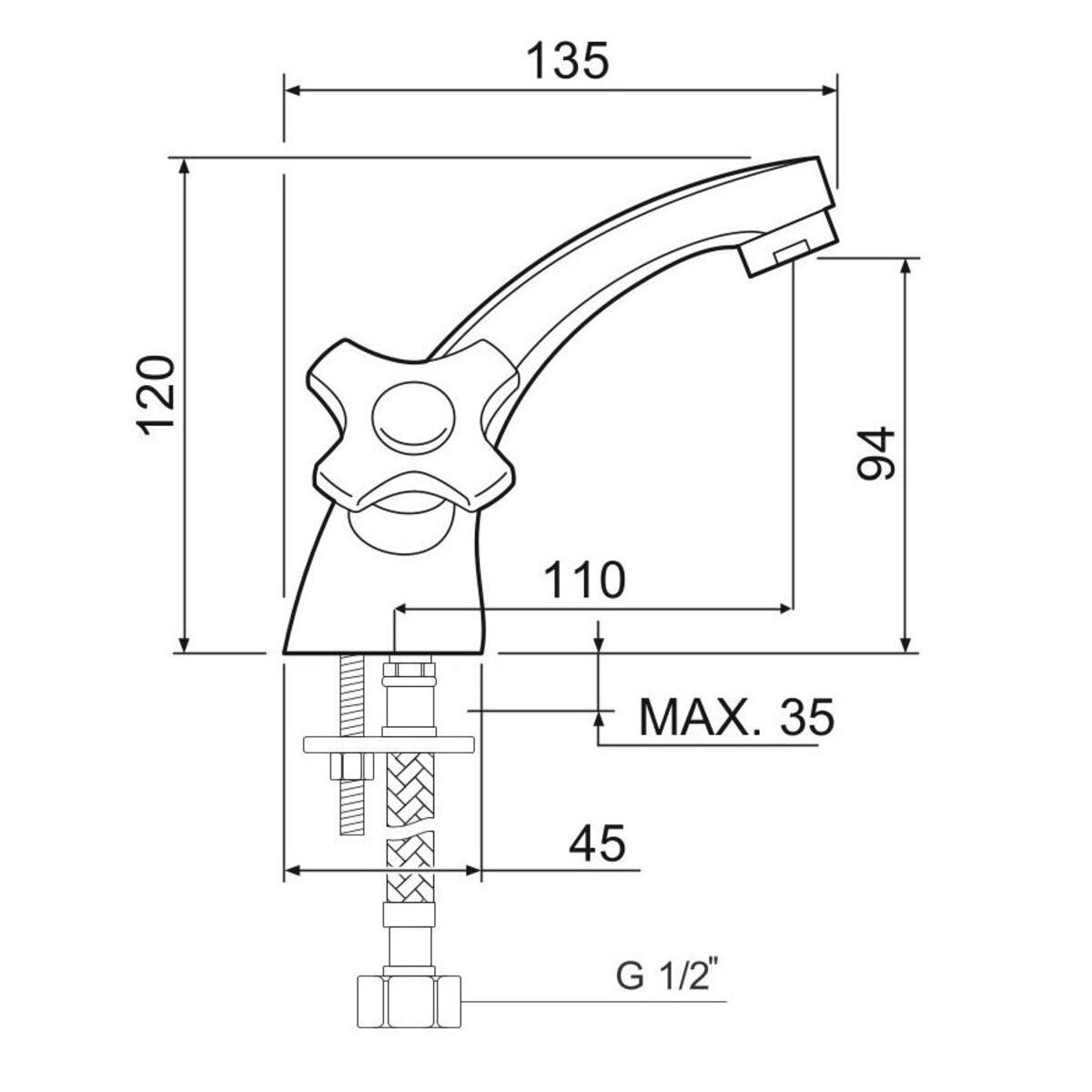 Смеситель для раковины SL115-161 РМС