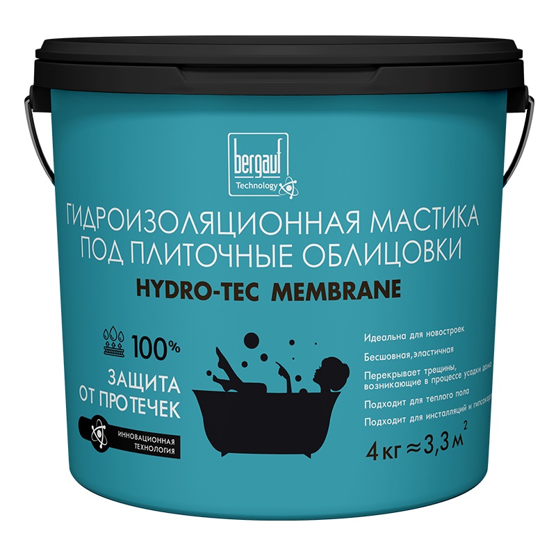 Гидроизоляционная мастика Hydro-Tec Membrane Bergauf, 4 кг