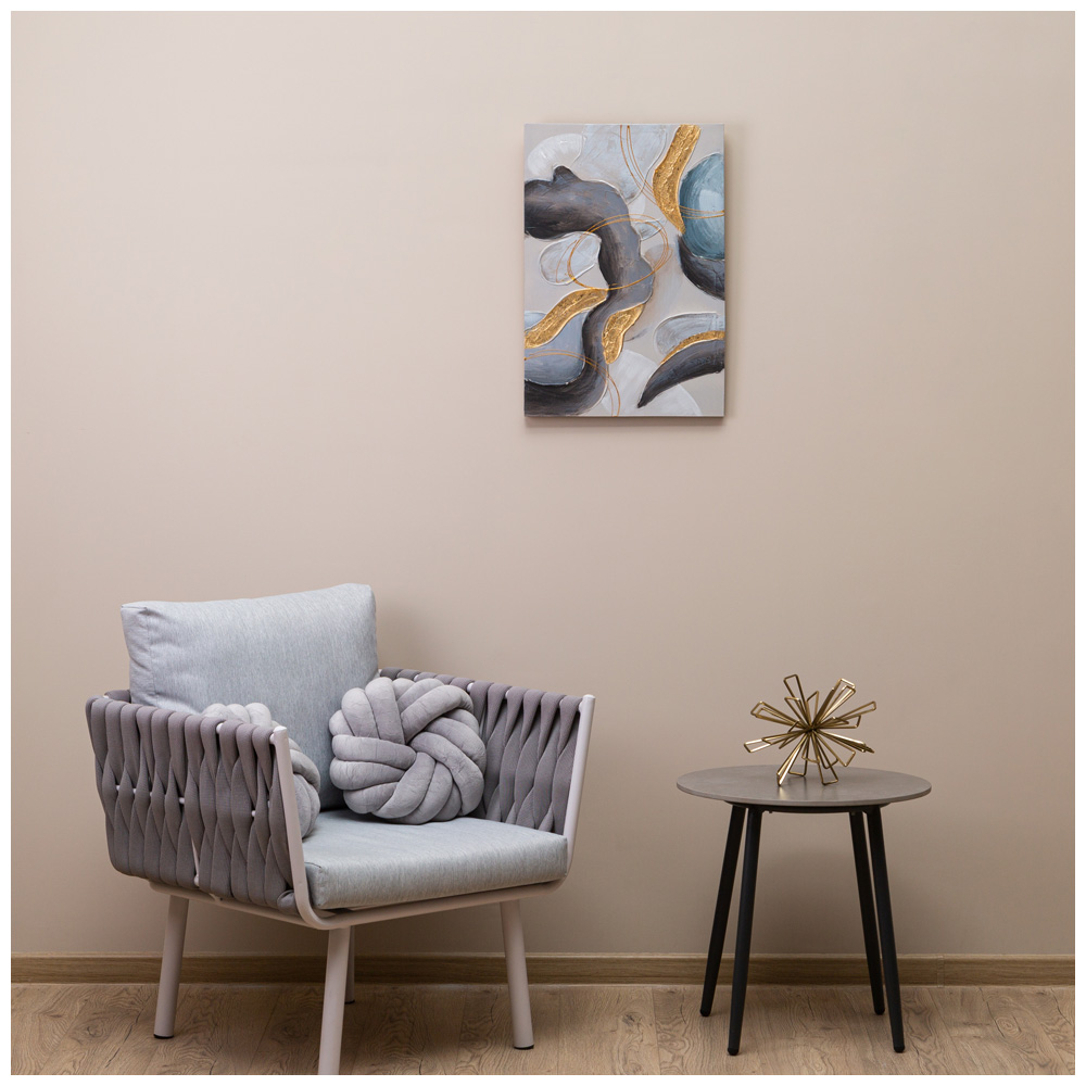Картина "Абстракция черное золото" 40*60*2,5 см