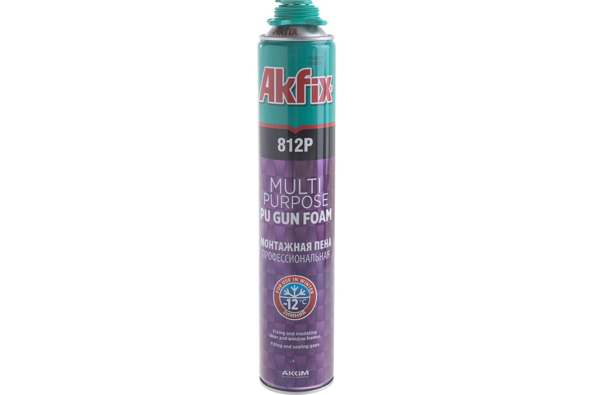 Профессиональная ПУ зимняя монтажная пена Akfix 812P, 850гр.